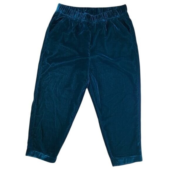 Gymboree Girls Emerald Green Velour Pants - Size 3 - Picture 1 of 5